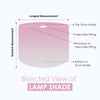 Twilight Ombre Dyed Fabric Lampshade | Hand Dyed, Ombre Color, Harp Style Fitting, 13"X9"