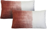 Decorative Accent Twilight Ombre Dyed Cotton Slub Pillow Cover,12" x 20"