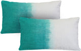 Decorative Accent Twilight Ombre Dyed Cotton Slub Pillow Cover,12" x 20"