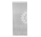 Hand Embroidered Aura Medallion Window Curtain, 40" x 90", White (Pack of 2)