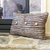 Handwoven Silk Viscose Cushion Cover, Rhapsody Nebula, Natural/Black