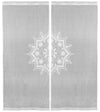 Hand Embroidered Aura Medallion Window Curtain, 40" x 90", White (Pack of 2)