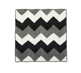 Table Charger Placemats, Hand Beaded Embroidered Chevron Pattern, 15" x15”