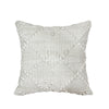 Handmade Grove Throw Pillow with Filler, Recycled Cotton and Hemp, Decorative Geometric Diamond Pattern, 18” x 18”