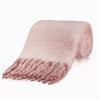 Decorative Soft, Fuzzy Aurora Candyfloss Mohair Herringbone Throw, 50"x60”