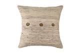 Handwoven Cotton Silk Cushion Cover, Rhapsody Amshuk, Natural/Off White