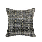 Handmade Manor Throw Pillow with Filler, Recycled Cotton & Hemp, Decorative Square Pattern, 18” x 18”