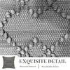 Handmade Grove Throw Pillow with Filler, Recycled Cotton and Hemp, Decorative Geometric Diamond Pattern, 18” x 18”